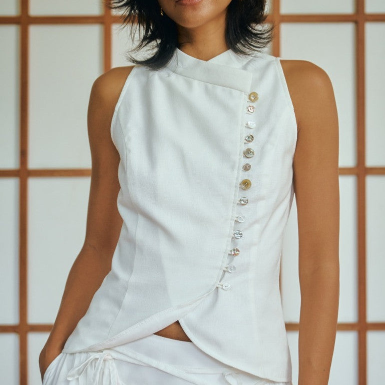 HEARTWEAVERS - KAIA QIPAO TOP
