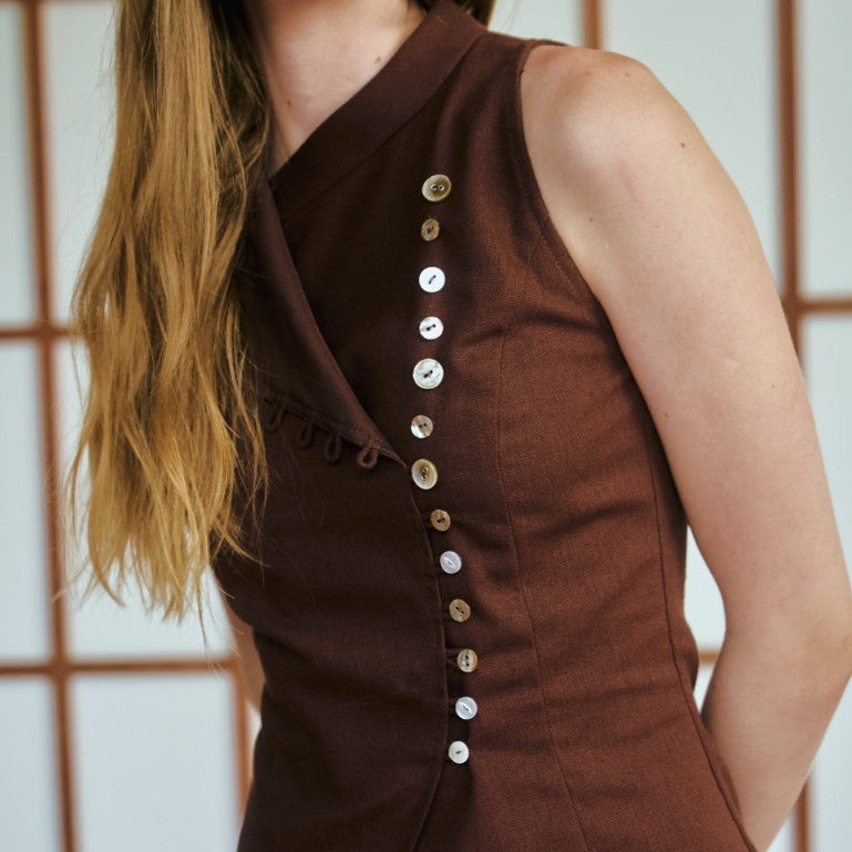 HEARTWEAVERS - KAIA QIPAO TOP