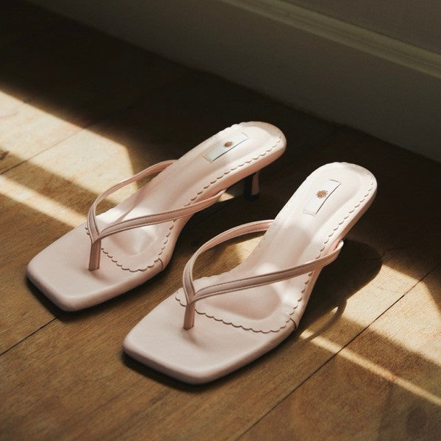 ALEXA KITTEN HEEL SANDALS