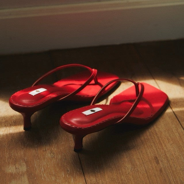 ALEXA KITTEN HEEL SANDALS